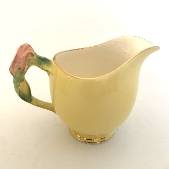 Royal Winton Rosebud Yellow Creamer and Open Sugar Bowl Grimwades Bone China Vtg - Picture 5 of 12